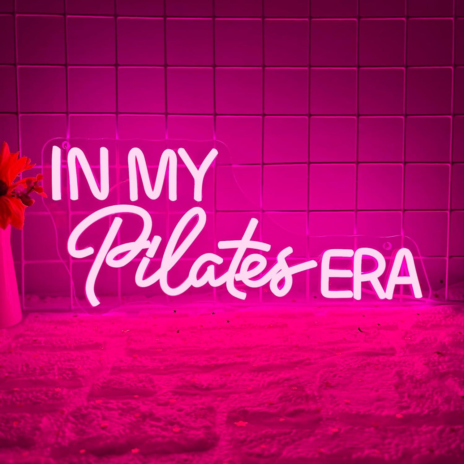 Home Gym Yoga Studio - Letreiro Neon 'In My Pilates Era'