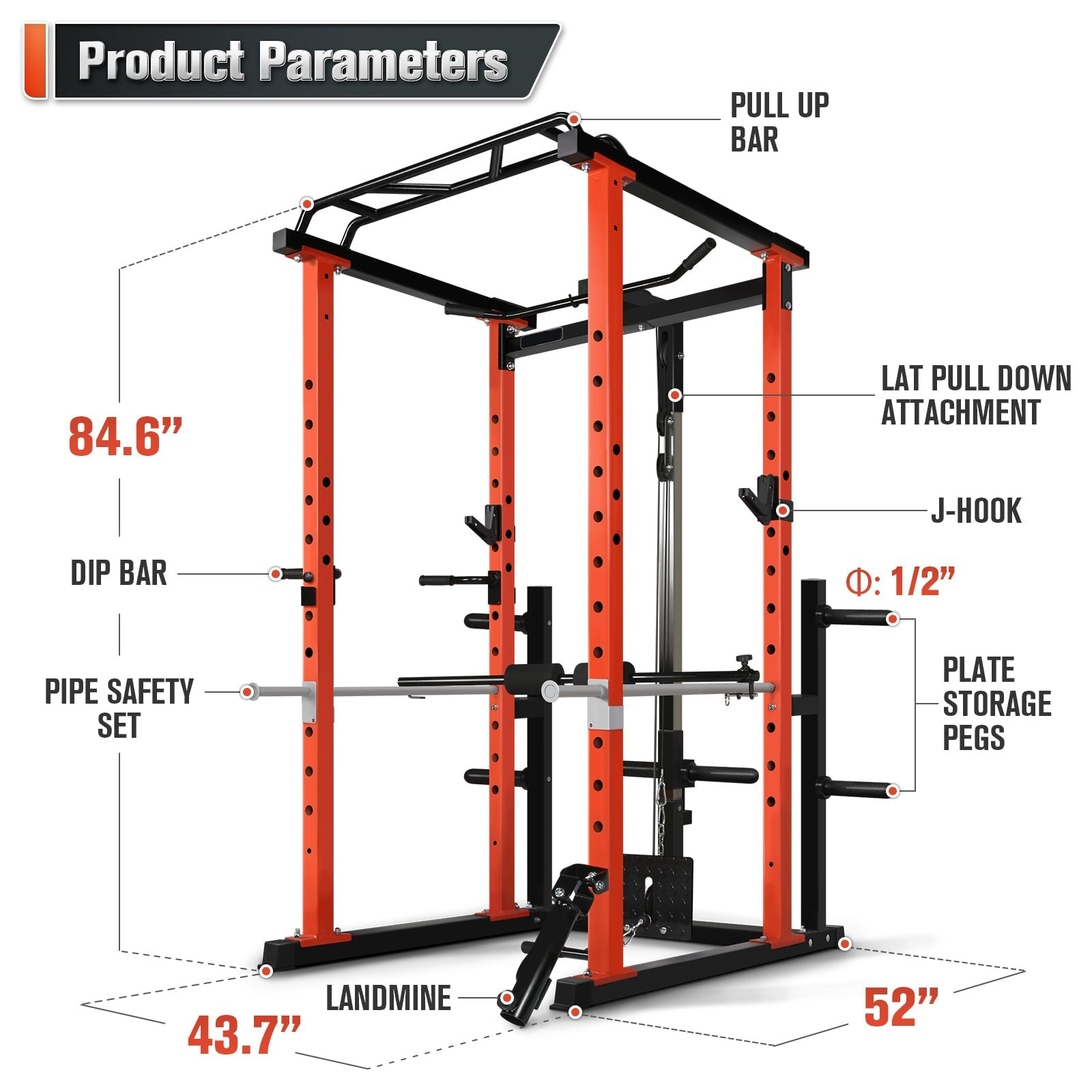 Home Gym Multifunctional - Gaiola de Força Multifuncional Comercial para
