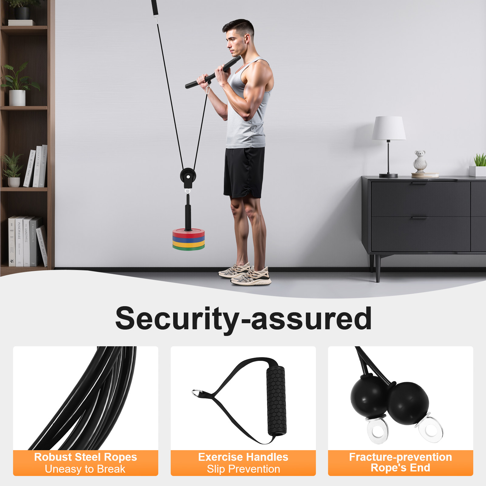 Home Gym Cable Machine - Sistema de Fitness com Cabo de