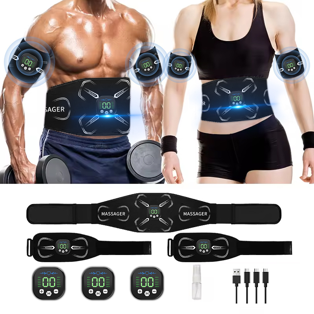 Home Gym Weight Machine - Estimulador Muscular EMS, Treinador Abdominal, Tonificador