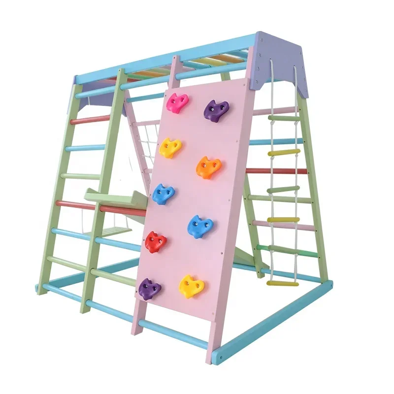 Home Gym Equipment Set - Conjunto de Escalada Infantil de Madeira