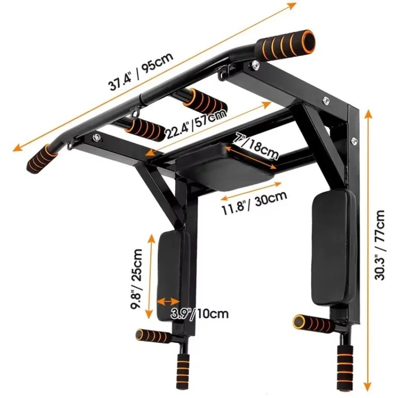 Home Gym Multifunctional - Barra de Exercícios Montada na Parede