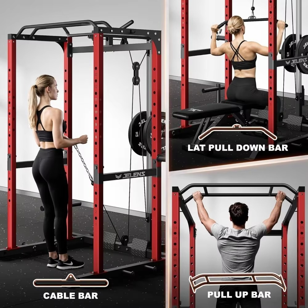 S21 Power Cage Rack Multifunci - Home Gym Cable Machine avaliação e preço
