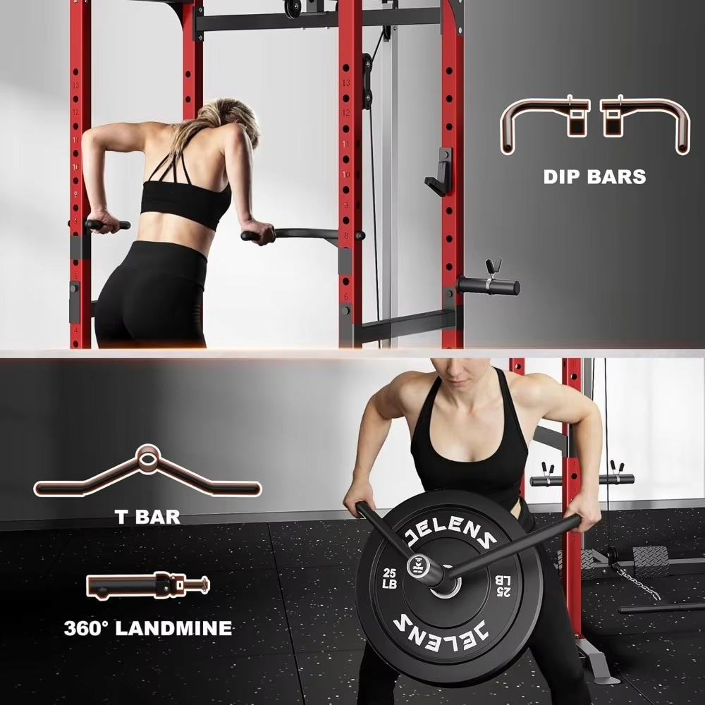 S21 Power Cage Rack Multifunci - Home Gym Cable Machine avaliação e preço