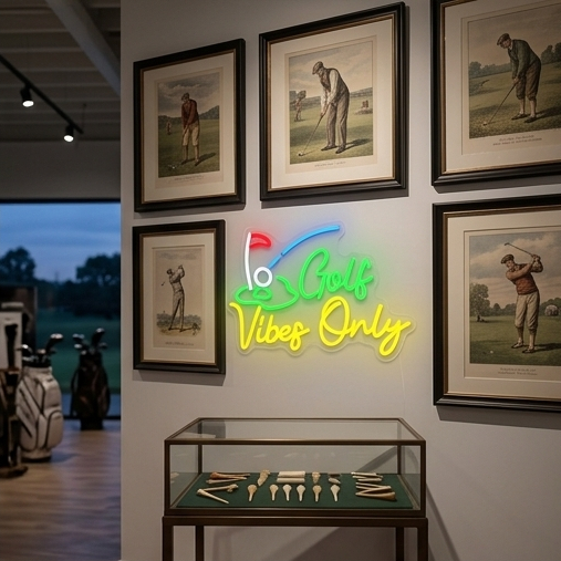 Letreiro Neon Golf Vibes Only  - Home Gym Vibes avaliação e preço