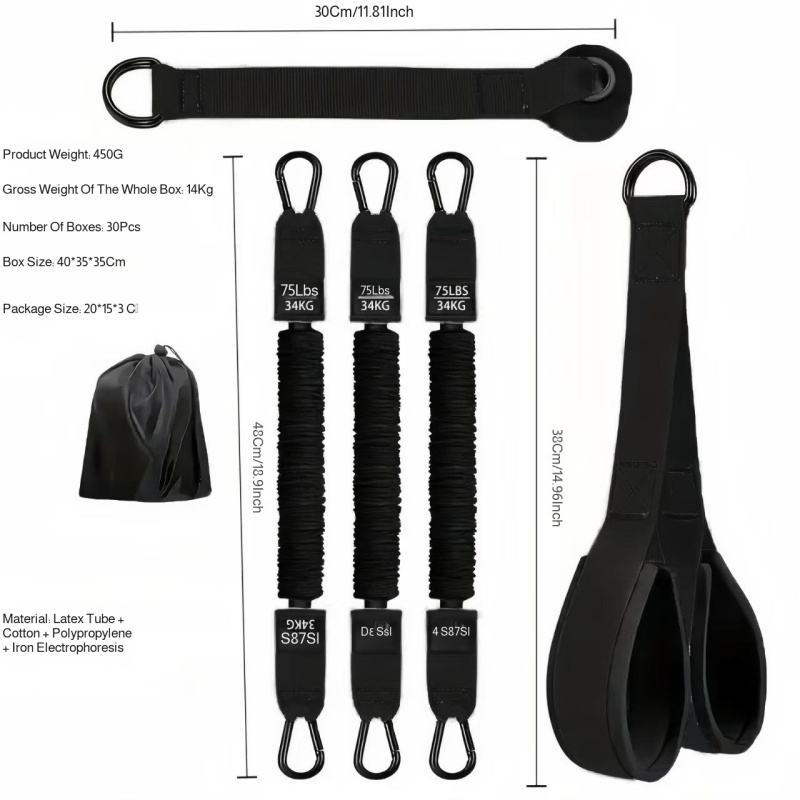 Conjunto de Faixas de Resistên - Home Gym Equipment Set avaliação e preço